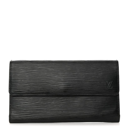 Louis Vuitton Epi Porte Tresor International Wallet Black 1 of 8