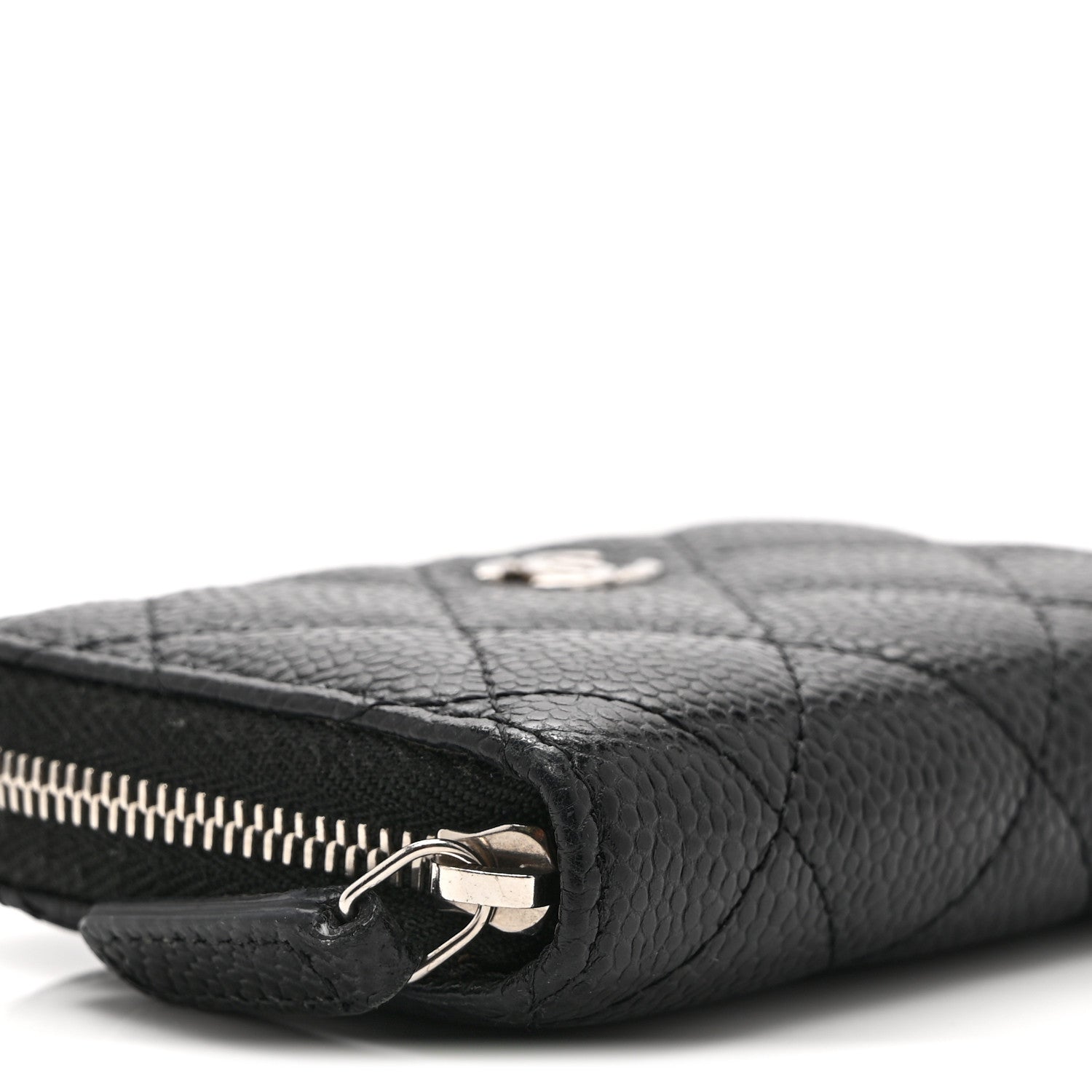 Chanel Caviar Quilted Zip Coin Purse Black 8 of 10