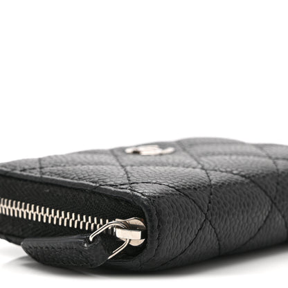 Chanel Caviar Quilted Zip Coin Purse Black 8 of 10