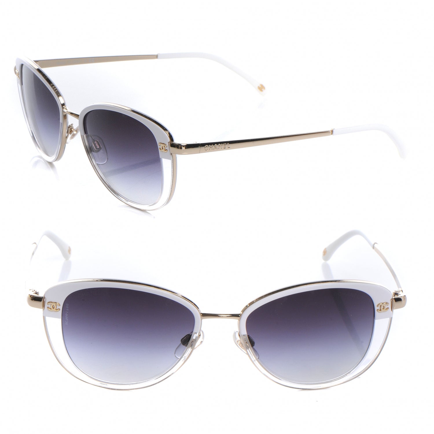 Chanel CC Sunglasses 4183 White 1 of 5
