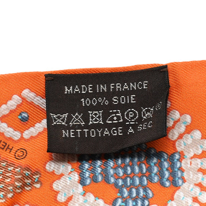 Hermes Silk Kelly En Perles Twilly Orange Bleu Gris Perle 3 of 3