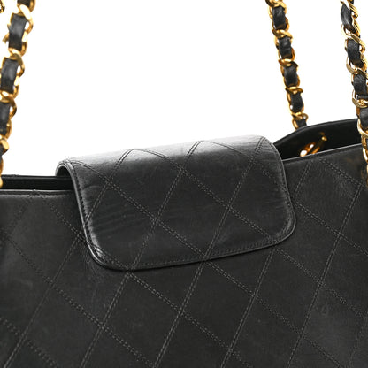 Chanel Calfskin Stitched XL Weekender Black 19 of 21