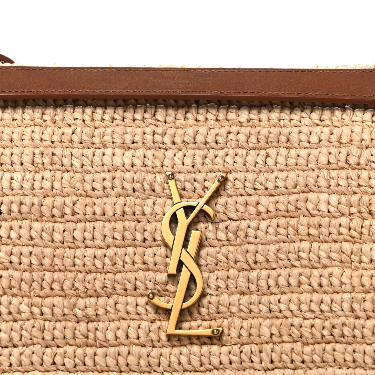 Raffia Calfskin Monogram Medium Niki Chain Satchel
