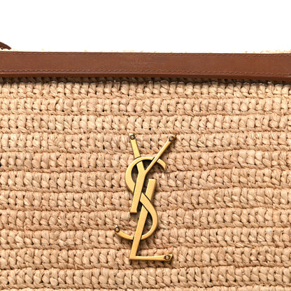 Saint Laurent Raffia Calfskin Monogram Medium Niki Chain Satchel 7 of 9