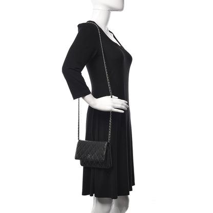 Chanel Caviar Quilted Wallet On Chain WOC Black 2 of 12
