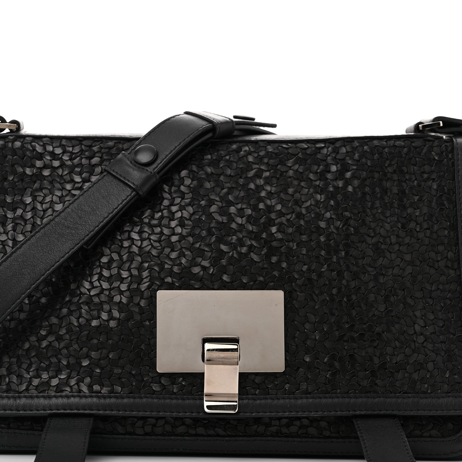 Proenza Schouler Calfskin Woven Small Lunch Bag Black 7 of 12