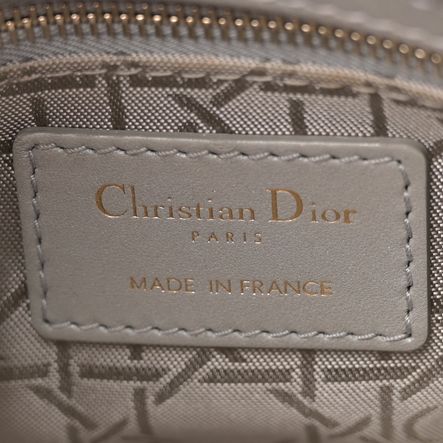 Christian Dior Metallic Lambskin Cannage Mini Lady Dior Grey 6 of 11