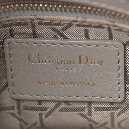Christian Dior Metallic Lambskin Cannage Mini Lady Dior Grey 6 of 11