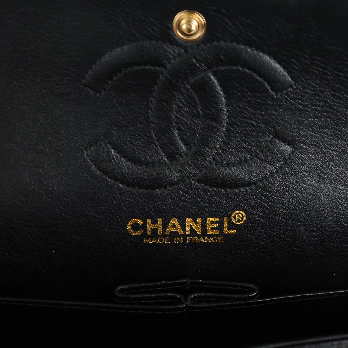 Caviar Quilted Small Double Flap Black