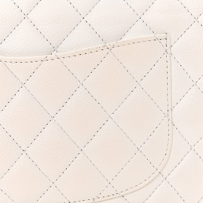 Chanel Caviar Quilted Medium Double Flap White 19 of 26