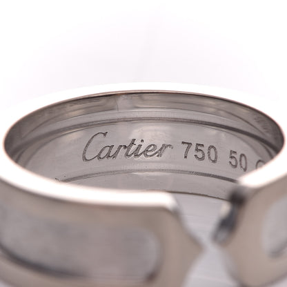 Cartier 18K White Gold 7mm C De Ring 50 5.25 4 of 6
