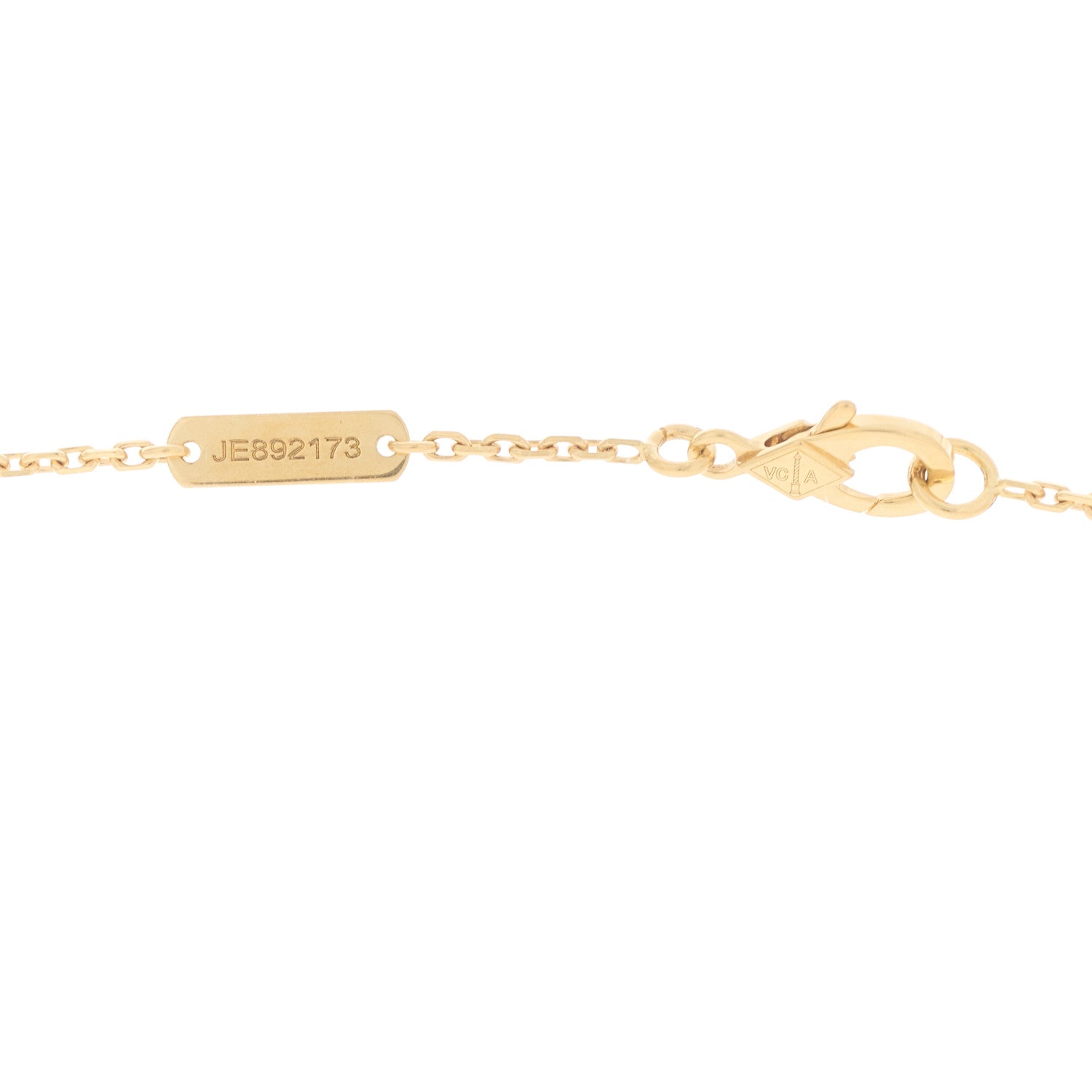 Van Cleef & Arpels 18K Yellow Gold Black Onyx Vintage Alhambra Pendant Necklace 4 of 5