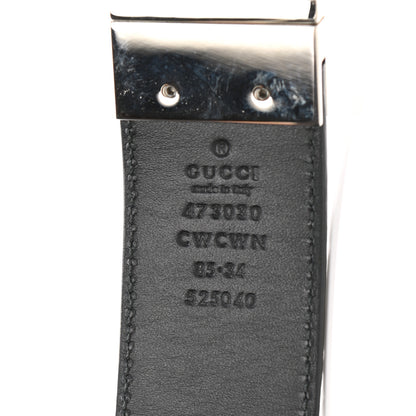 Gucci Guccissima Signature Interlocking G Reversible 37mm Belt 85 34 Black Cocoa 3 of 6