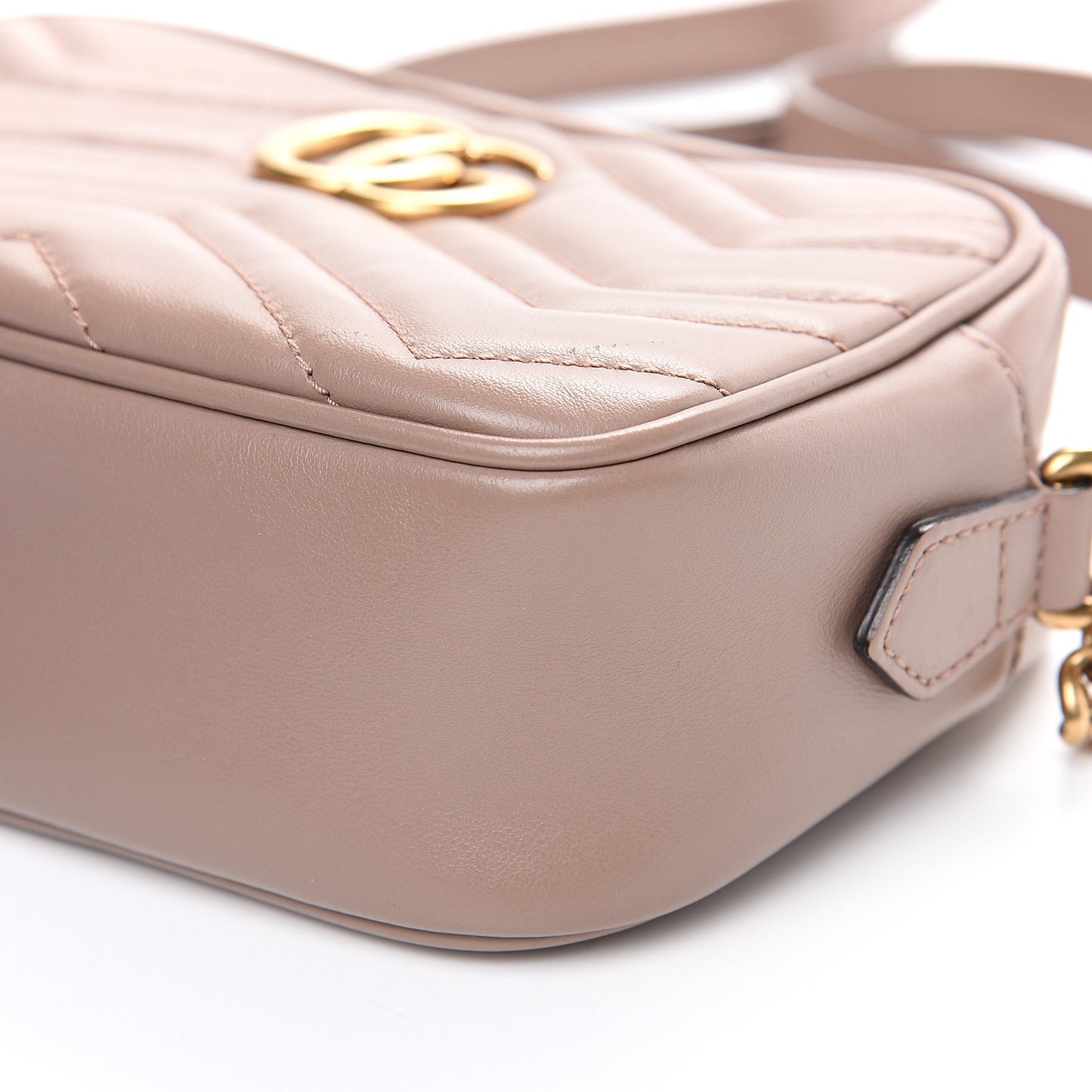 Calfskin Matelasse Mini GG Marmont Chain Shoulder Bag Porcelain Rose