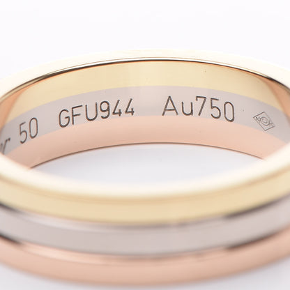 Cartier 18K Pink White Yellow Gold 4.8mm Vendome Louis Cartier Wedding Band Ring 50 5.25 5 of 6