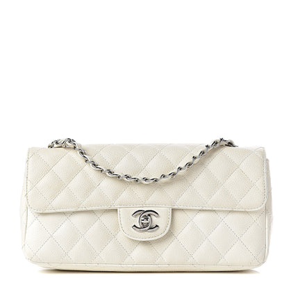 Chanel Caviar Quilted East West Flap White 1 of 17