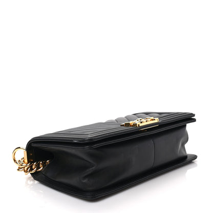 Chanel Calfskin Chevron Quilted Medium Boy Flap Black 4 of 8