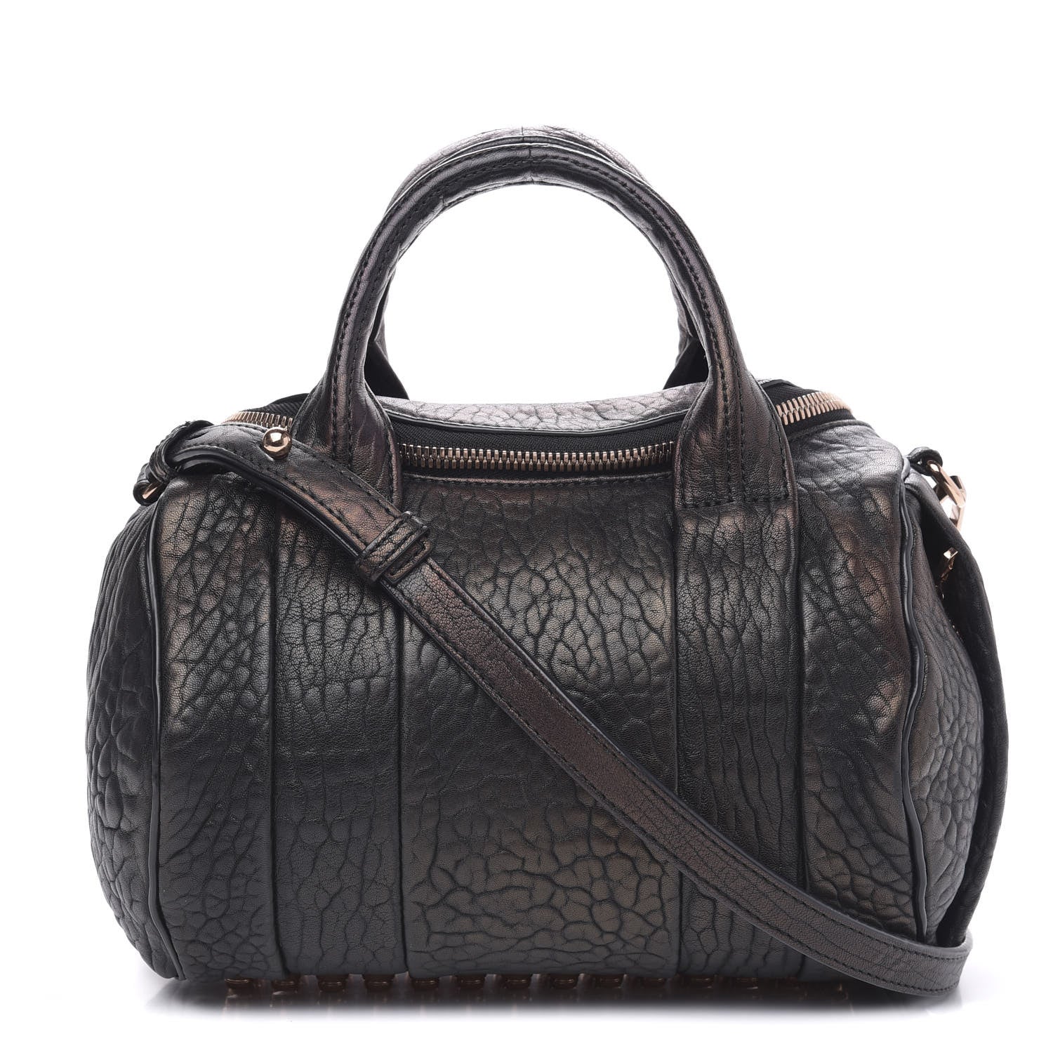Alexander Wang Pebbled Lambskin Rockie Black Rose Gold Hardware 1 of 16