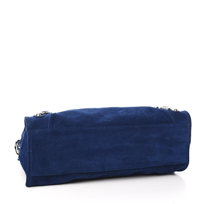 Balenciaga Baby Daim Suede Classic Gold Hardware City Bleu Pacifique 4 of 11