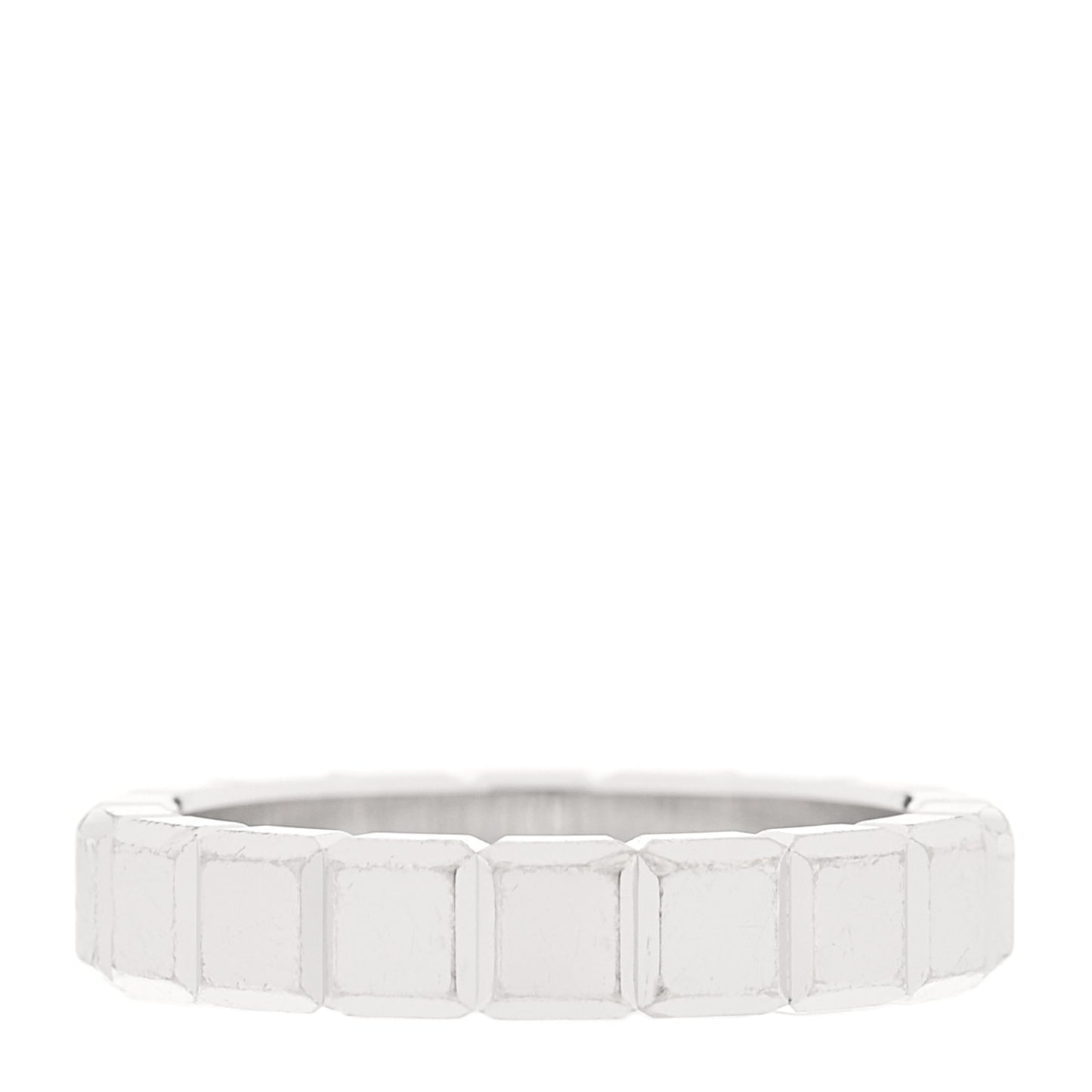 18K White Gold Diamond Ice Cube Band Ring 52 6