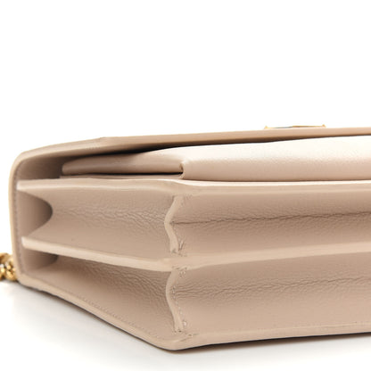 Saint Laurent Calfskin Medium Monogram Sunset Dark Beige 7 of 8