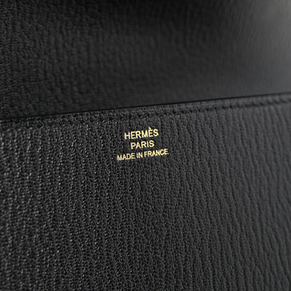 Hermes Chevre Mysore Medor 23 Clutch Black 6 of 7