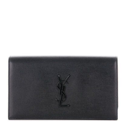 Saint Laurent Grain De Poudre Classic Monogram Clutch Nero Black 1 of 6
