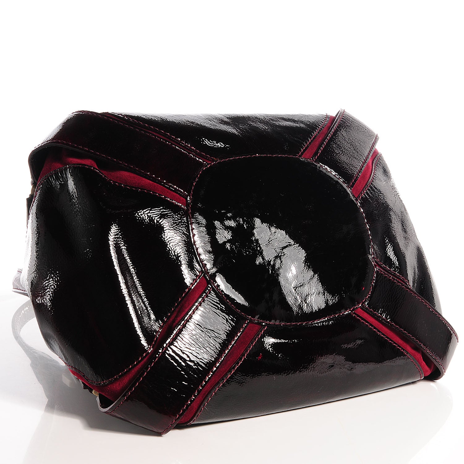 Jimmy Choo Liquid Patent Leather and Suede Mahala Plum 4 of 7