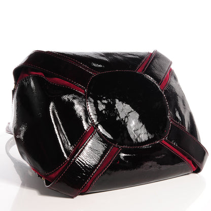 Jimmy Choo Liquid Patent Leather and Suede Mahala Plum 4 of 7