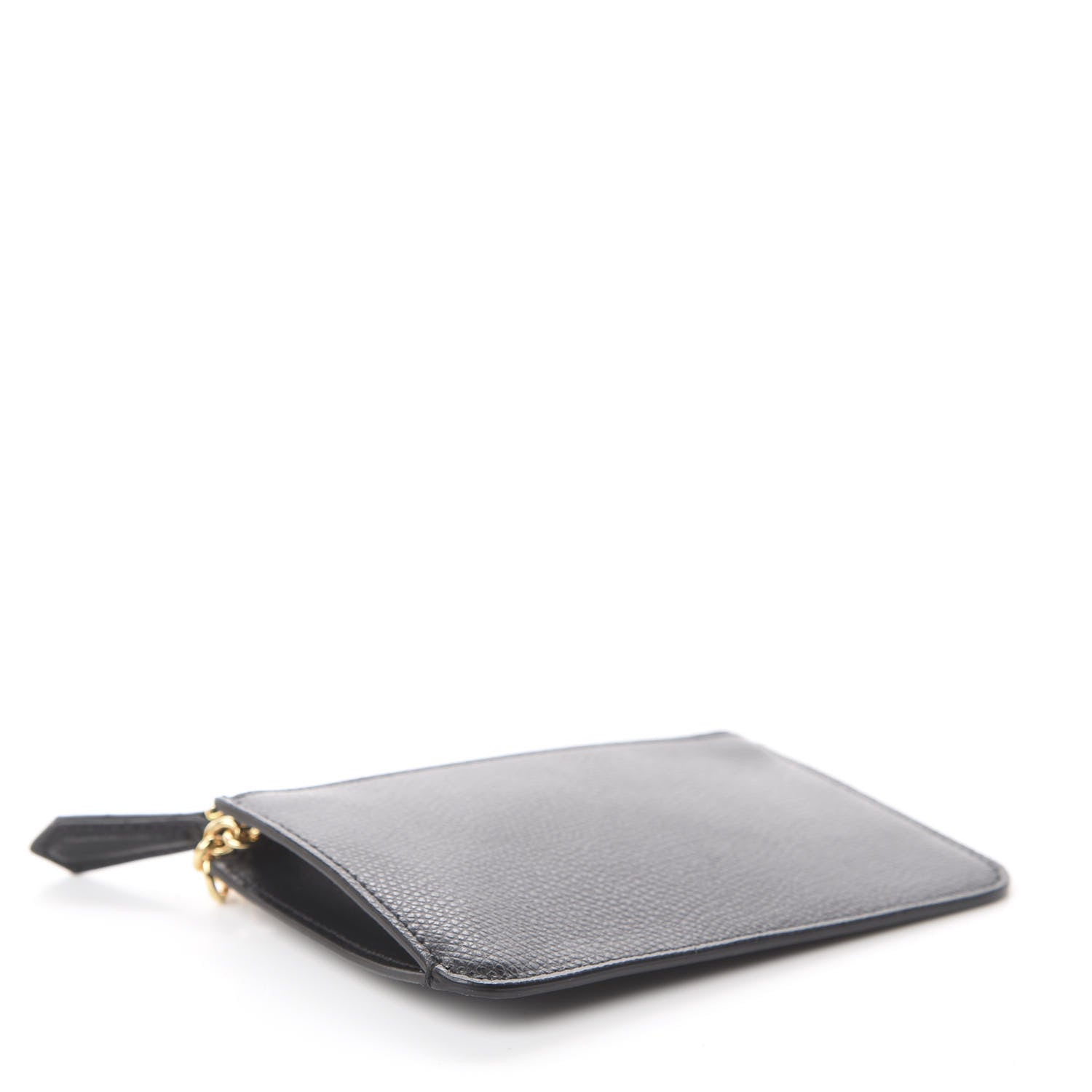 Fendi Grained Calfskin Coin Pouch Key Case Black 3 of 5