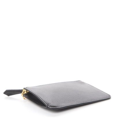 Fendi Grained Calfskin Coin Pouch Key Case Black 3 of 5