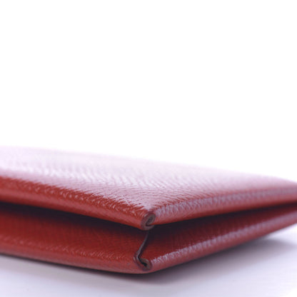 Hermes Epsom Calvi Card Case Rouge Garance 7 of 9