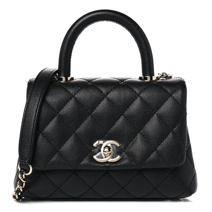 Chanel Caviar Quilted Extra Mini Coco Handle Flap Black 1 of 9