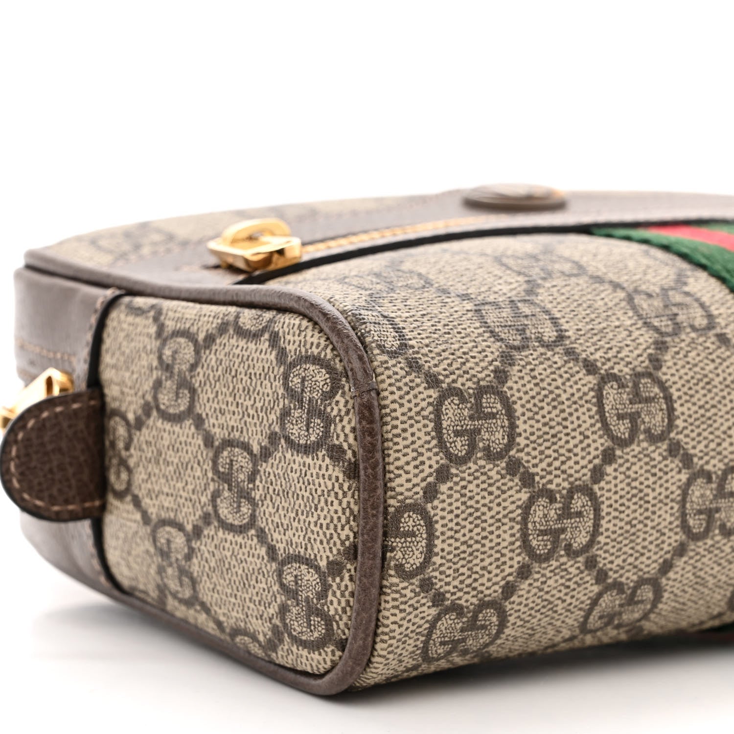 Gucci GG Supreme Monogram Web Small Ophidia Belt Bag 85 34 Dark Brown 10 of 11