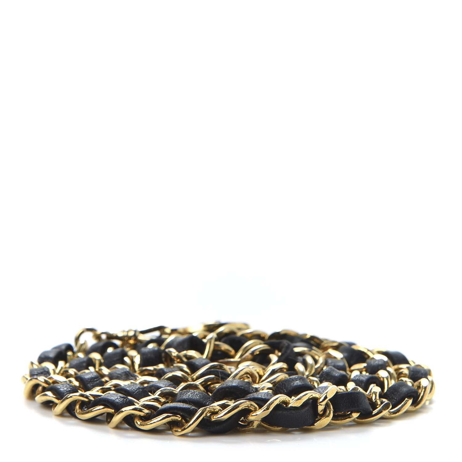 Chanel Lambskin Chain CC Medallion Belt Black Gold 2 of 9