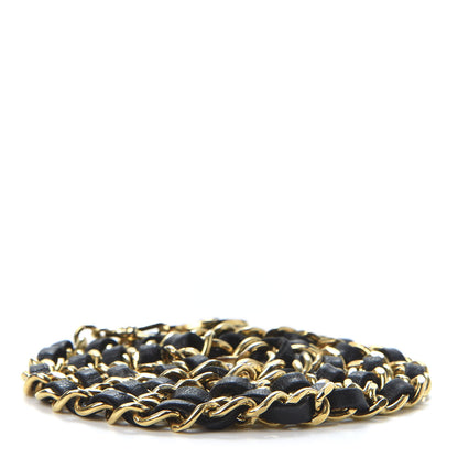 Chanel Lambskin Chain CC Medallion Belt Black Gold 2 of 9