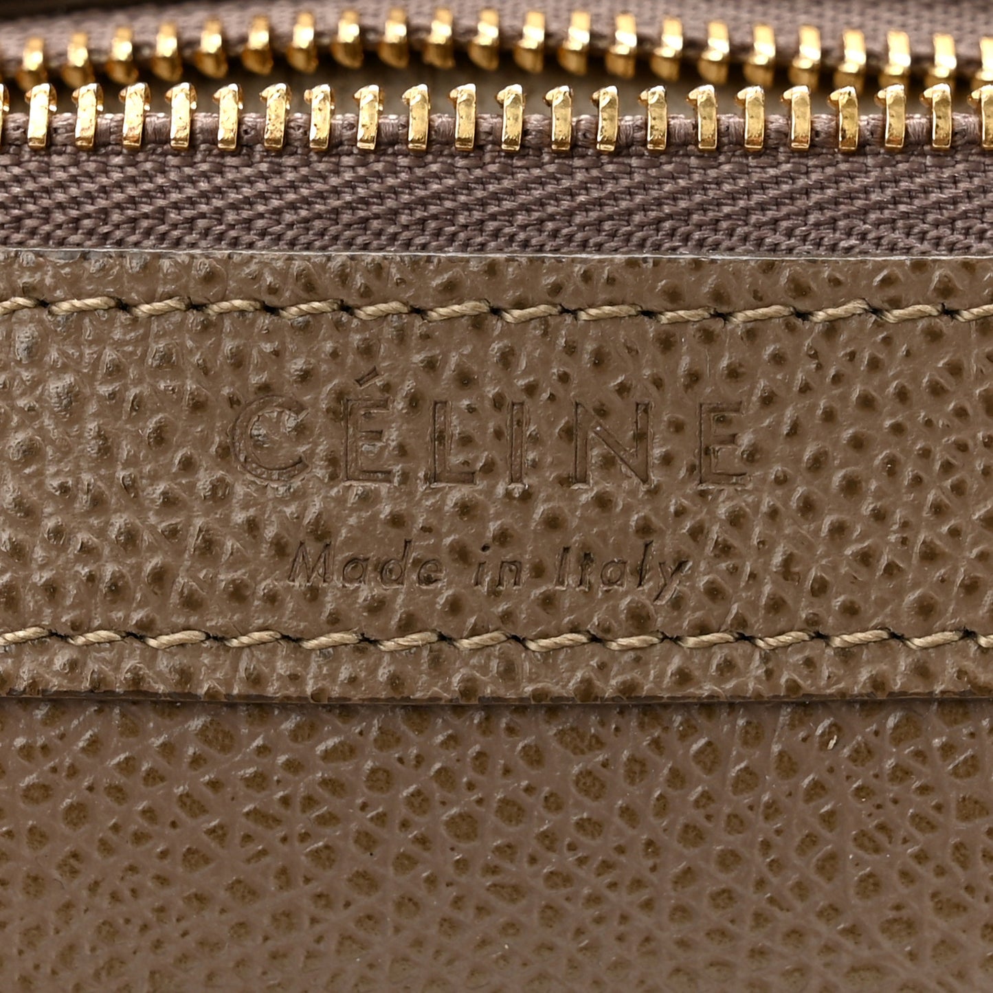 Grained Calfskin Small Vertical Cabas Taupe