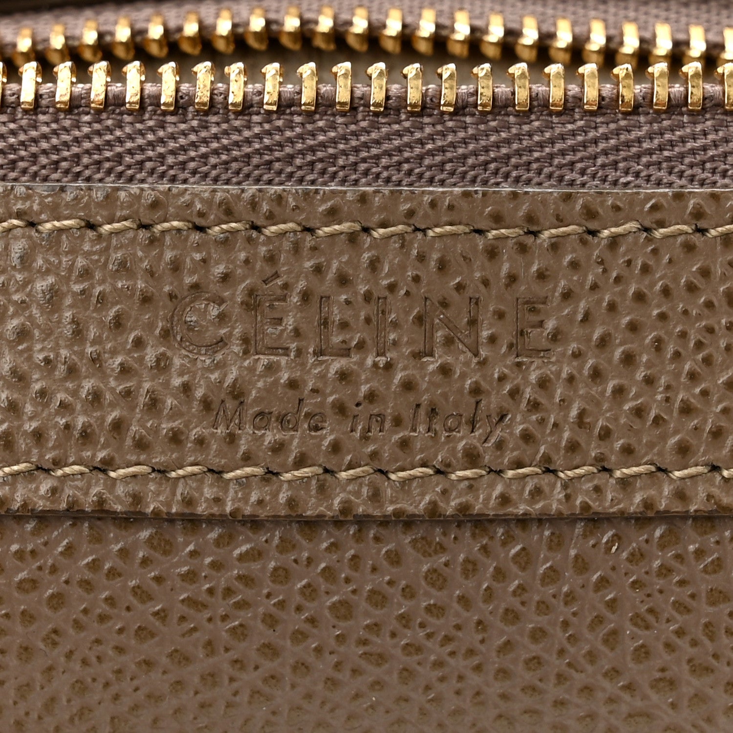 Celine Grained Calfskin Small Vertical Cabas Taupe 5 of 10