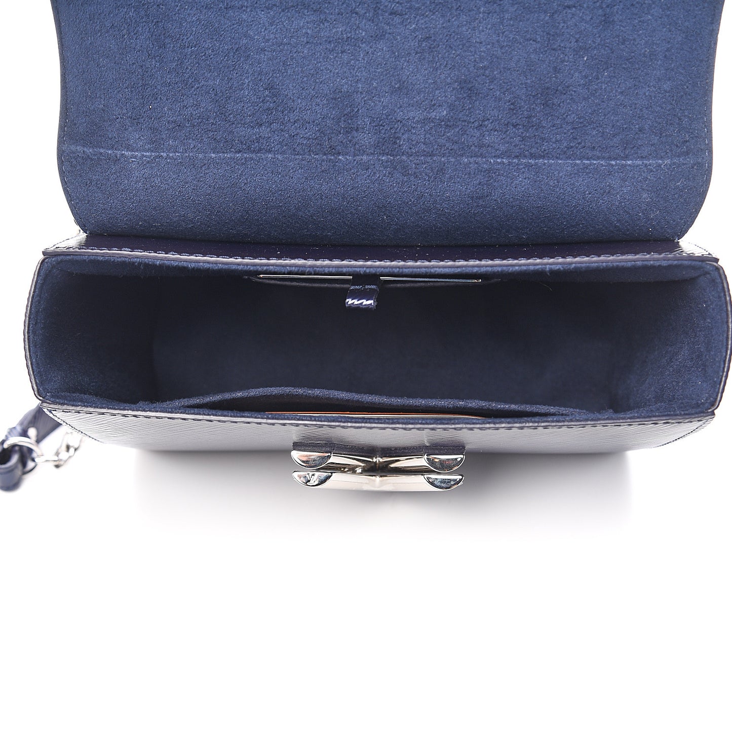 Epi Sequins Flame Twist Shoulder Bag MM Blue Nuit