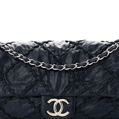 Chanel Calfskin Ultra Stitch Oversize Flap Navy 8 of 10