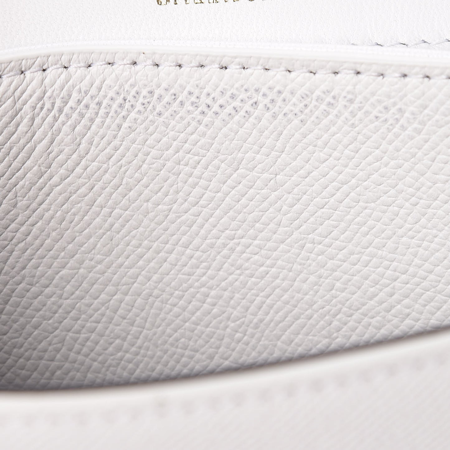 Grained Calfskin Logo Print Ville Day Bag XS White