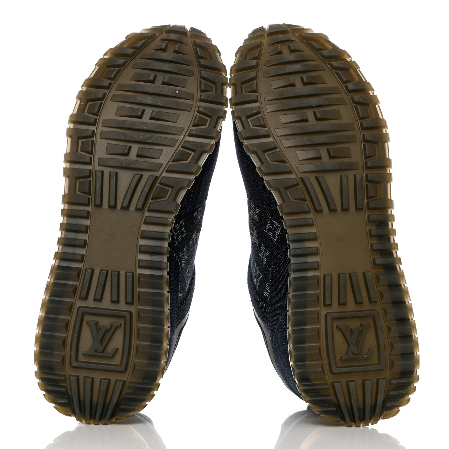 Denim Monogram Run Away Sneakers 37.5 Blue