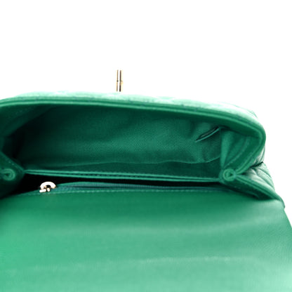 Chanel Caviar Quilted Mini Coco Handle Flap Green 7 of 10