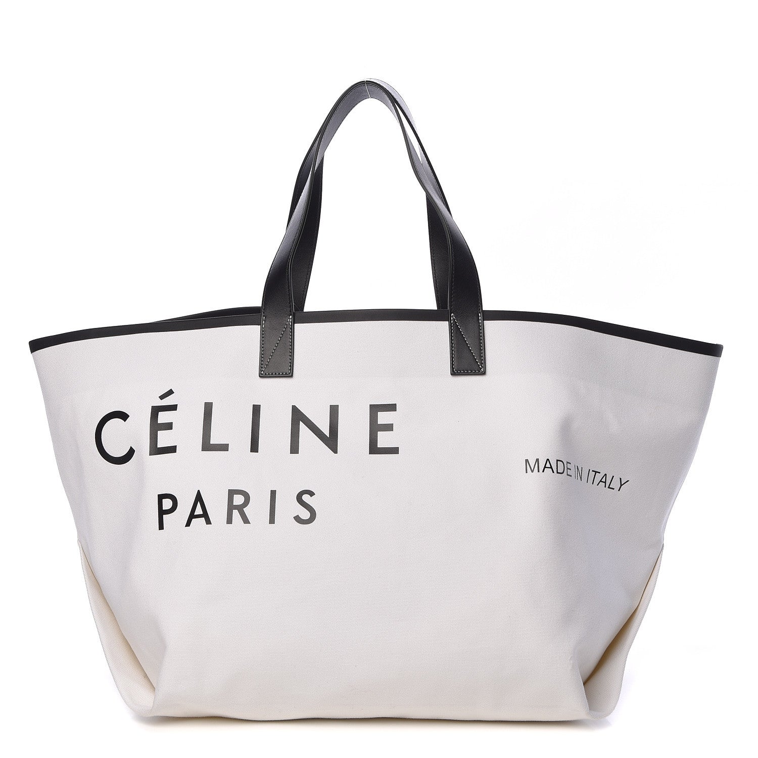 Celine Textile Medium Made In Tote Black White 3 of 11
