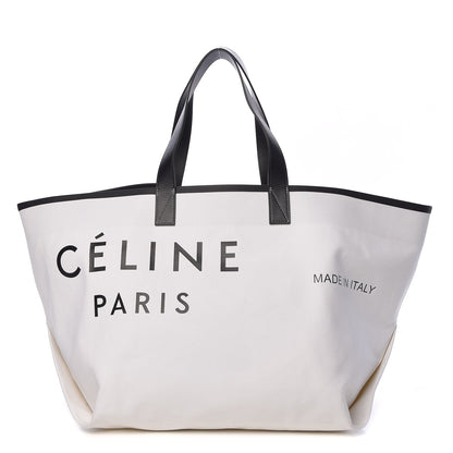 Celine Textile Medium Made In Tote Black White 3 of 11