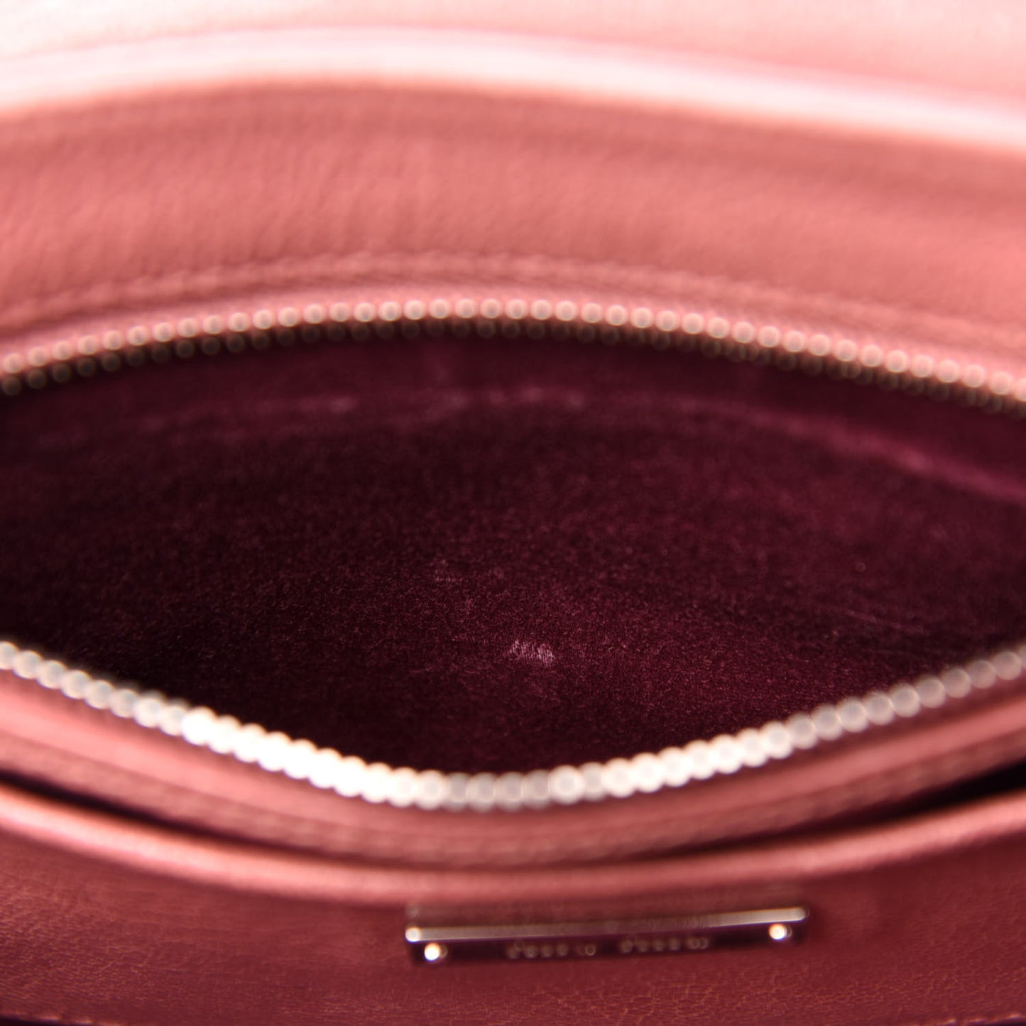 Goatskin Madras Chain Shoulder Bag Pink