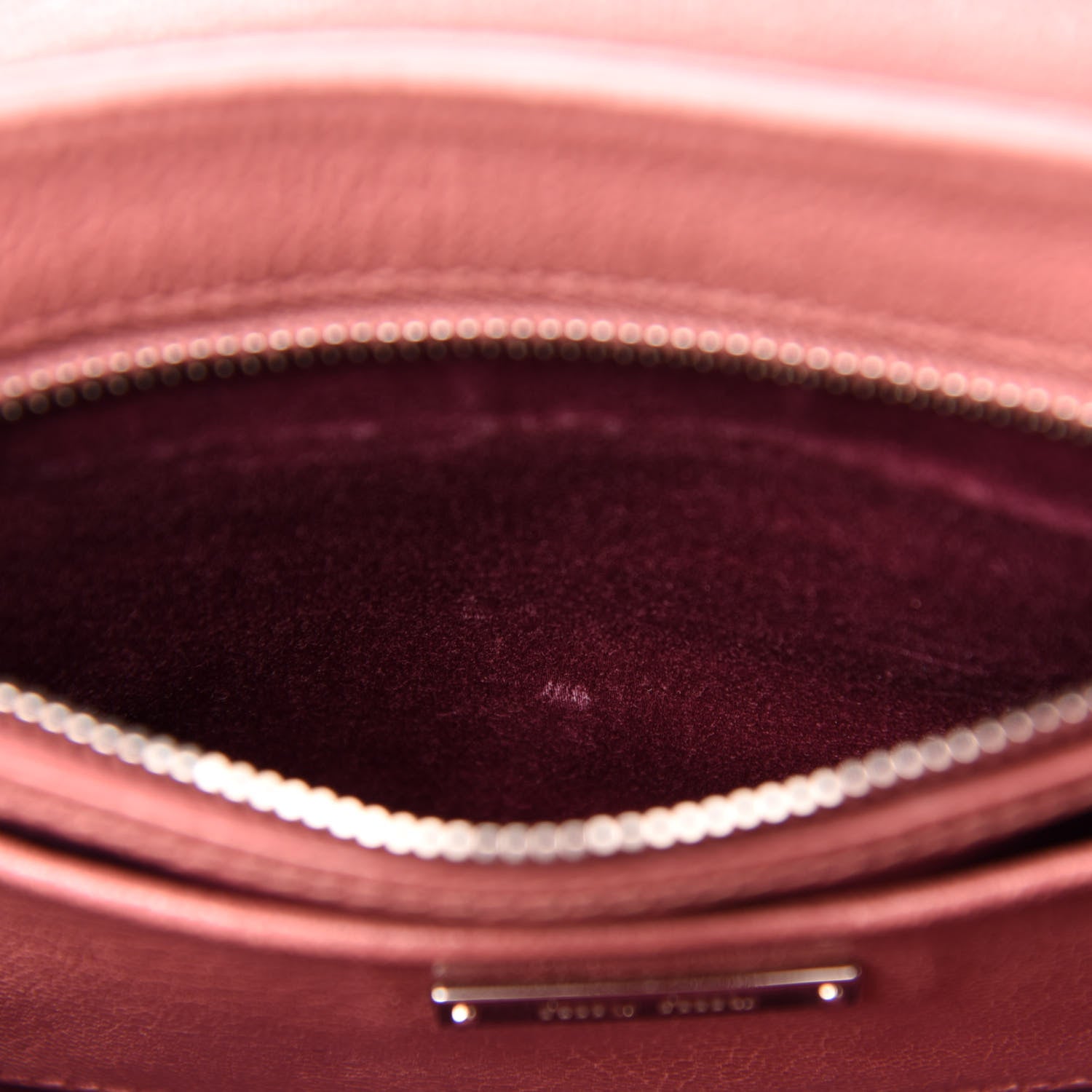 Miu Miu Goatskin Madras Chain Shoulder Bag Pink 8 of 14