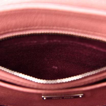 Miu Miu Goatskin Madras Chain Shoulder Bag Pink 8 of 14