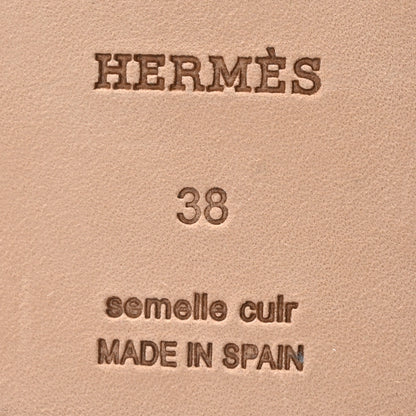 Hermes Suede Goatskin Womens Trip Espadrilles 38 Bleu Pinede 7 of 8