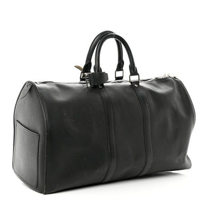 Louis Vuitton Epi Keepall 50 Black 3 of 11